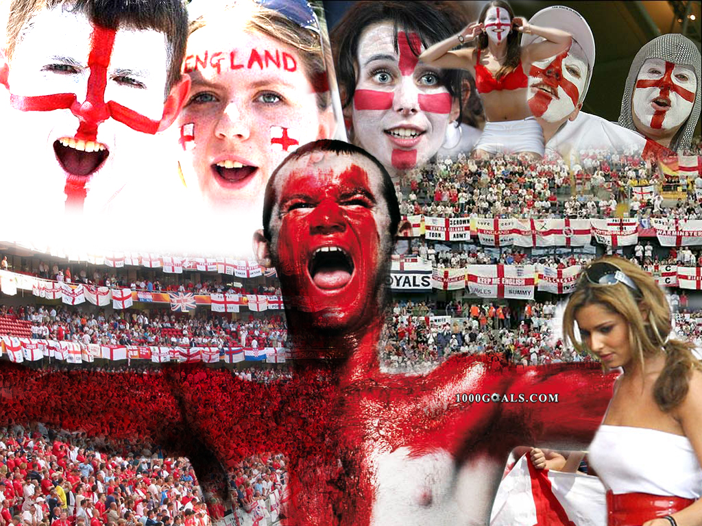 England Football Team Fans Wallpaper Version