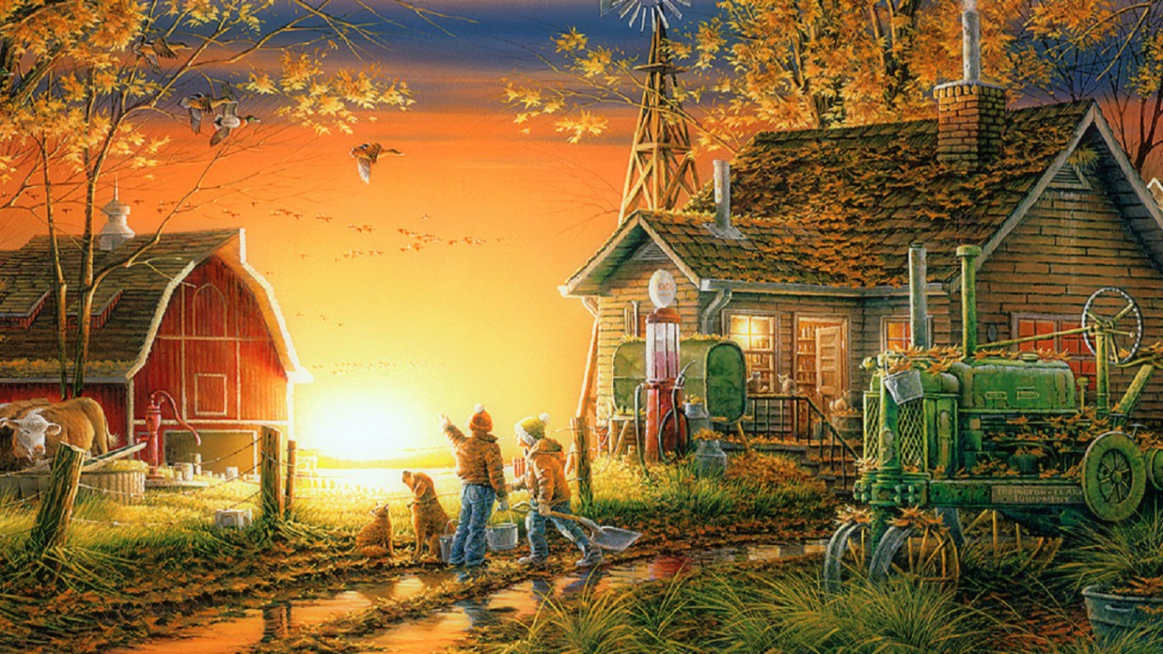 Fall Farm Desktop Wallpaper