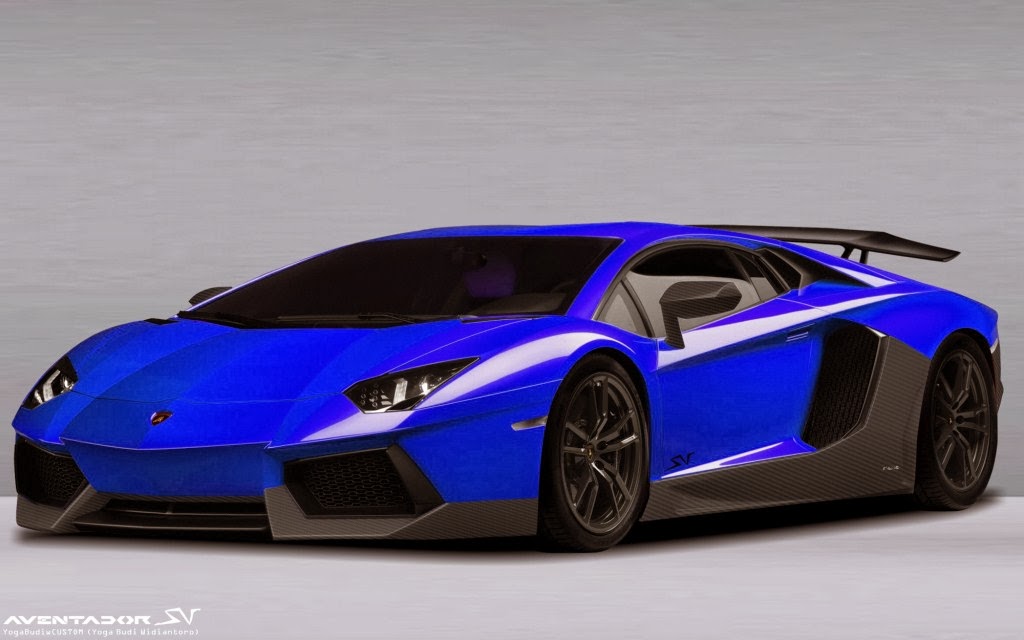 2015 Lamborghini Aventador SV Car Blue 2 Doors open cars images