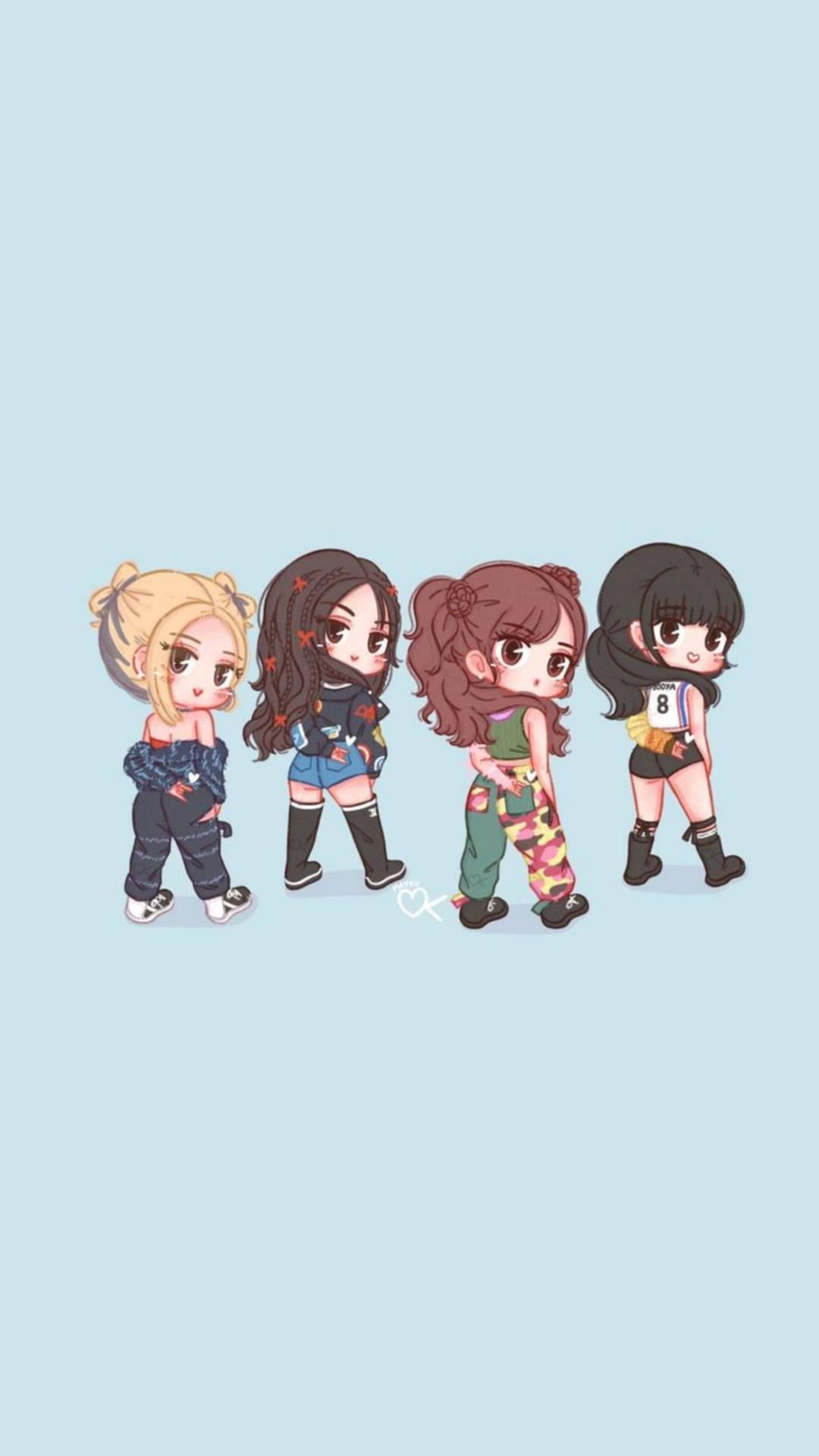  Download Blackpink Cartoon Wallpaper By dianew81 Anime Dark Pink 
