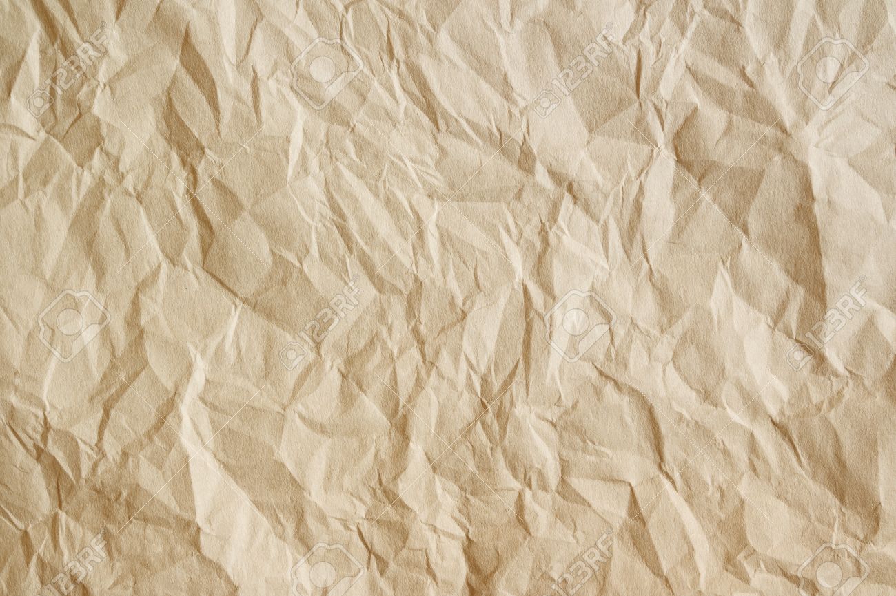 Old Aged Parchment Texture Beige Crumpled Paper Sheet As