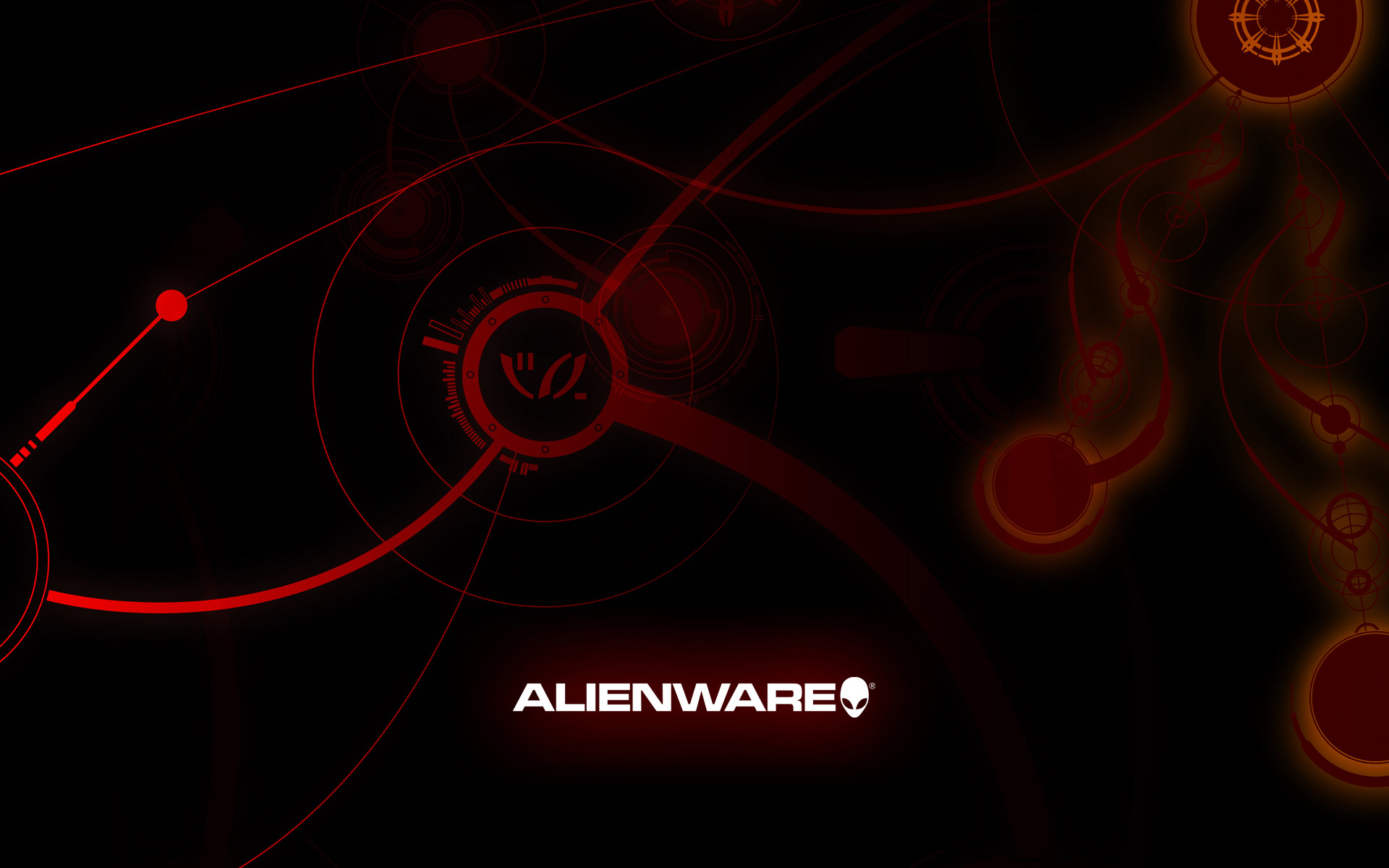 Alienware Desktop Background Red Basic Design