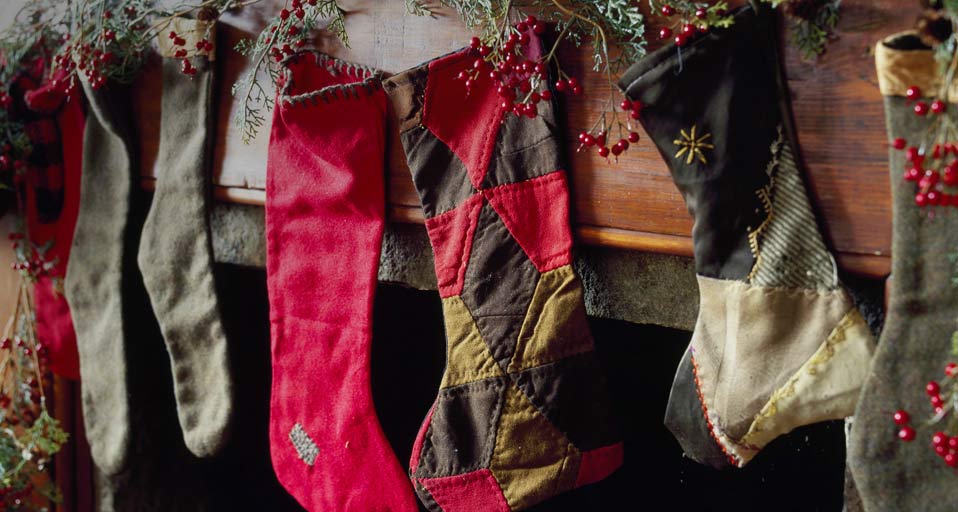 Christmas Stockings Close Up Of