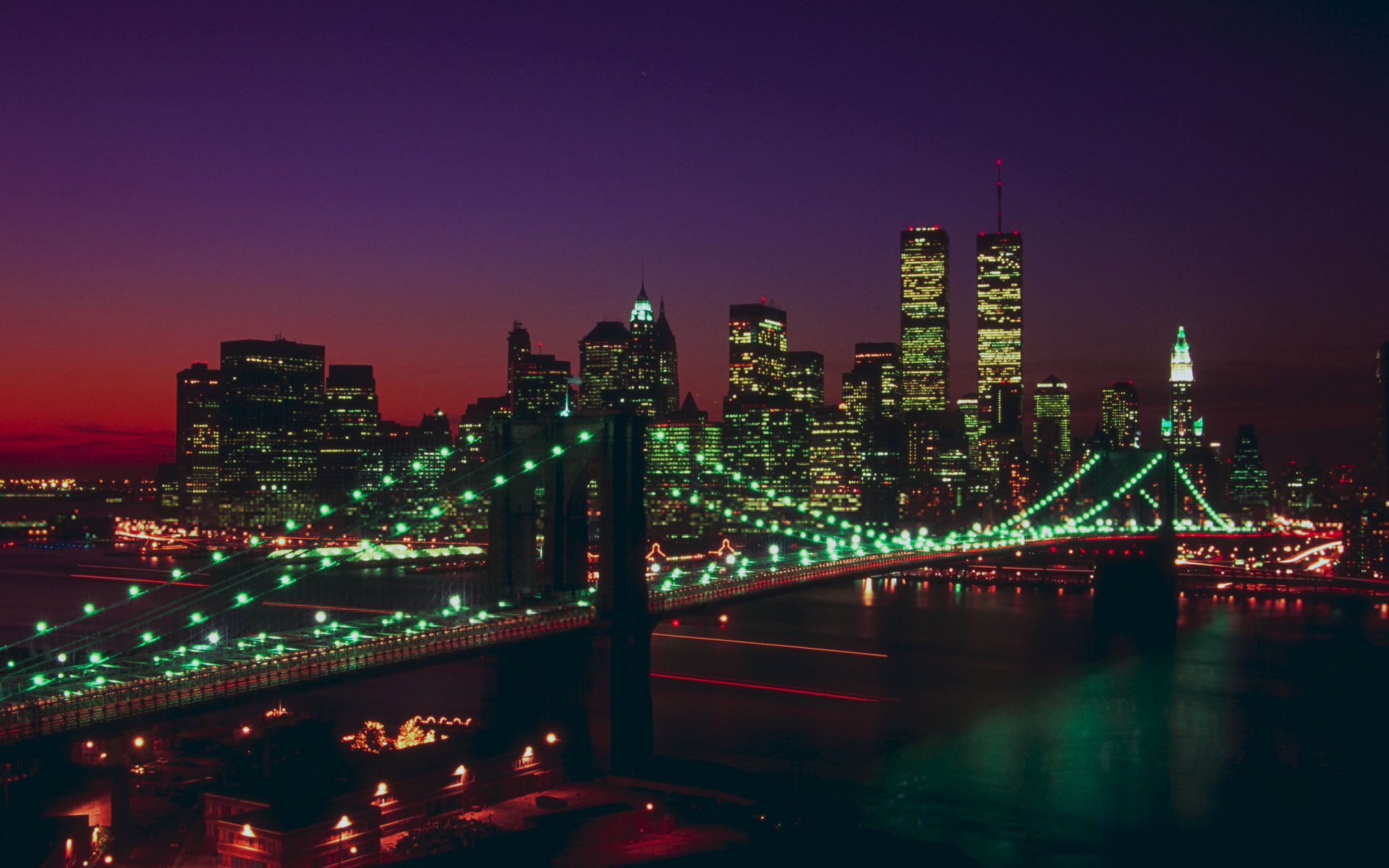 Brooklyn Bridge And New York City Skyline Wallpaper