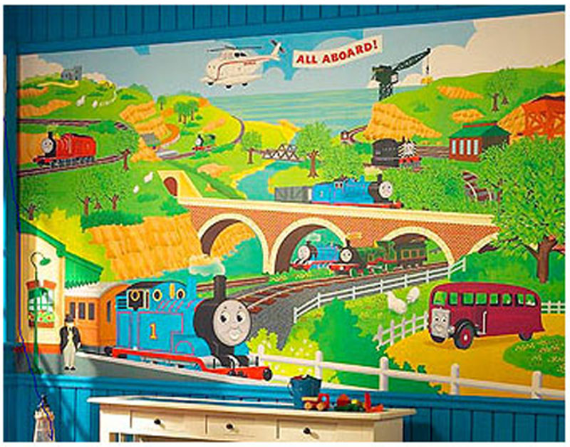 Thomas Wall Mural Prepasted Tank Train Engine Wallpaper