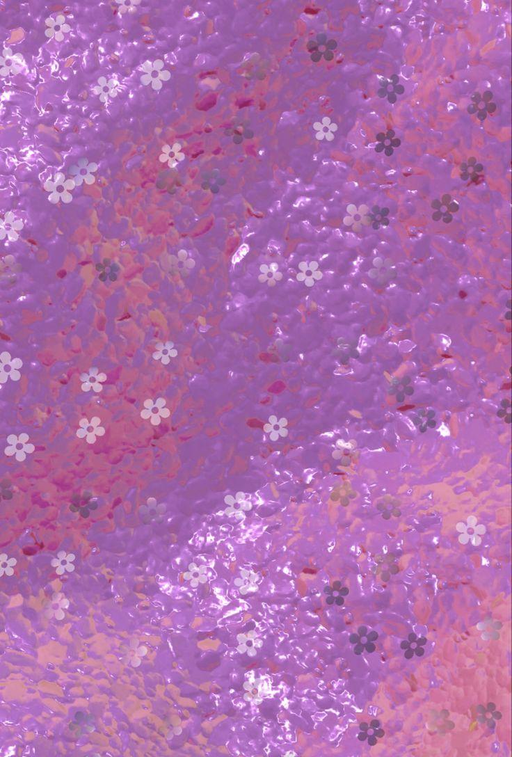 Lilac Lavender Cute Slime Glitter iPhone Wallpaper