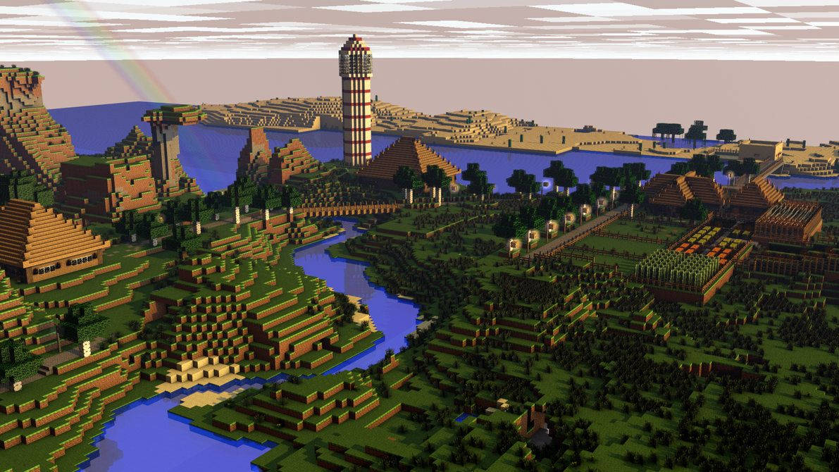 Minecraft Landscape Wallpaper