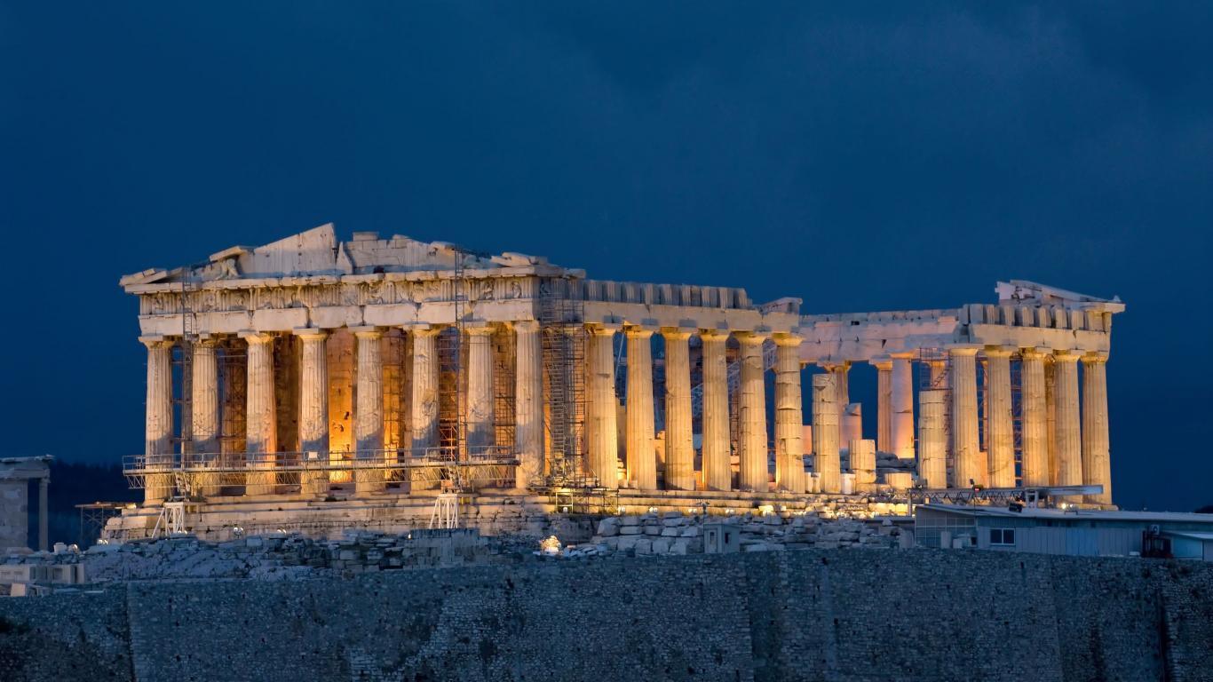 Parthenon Acropolis Night Wallpaper Travel HD