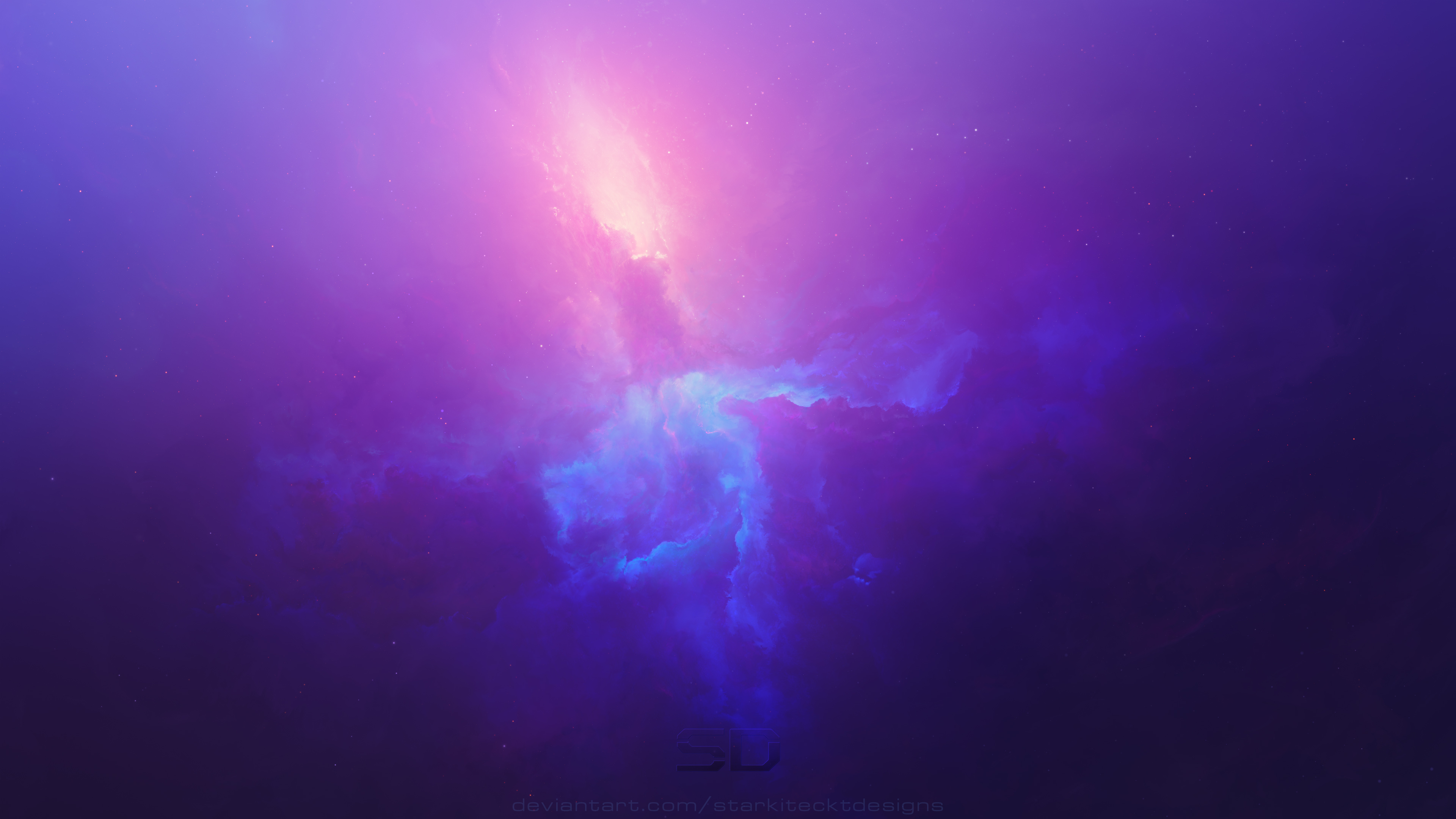 Purple Space Cosmos Abstract 4k Wallpaper HD Digital Universe Image
