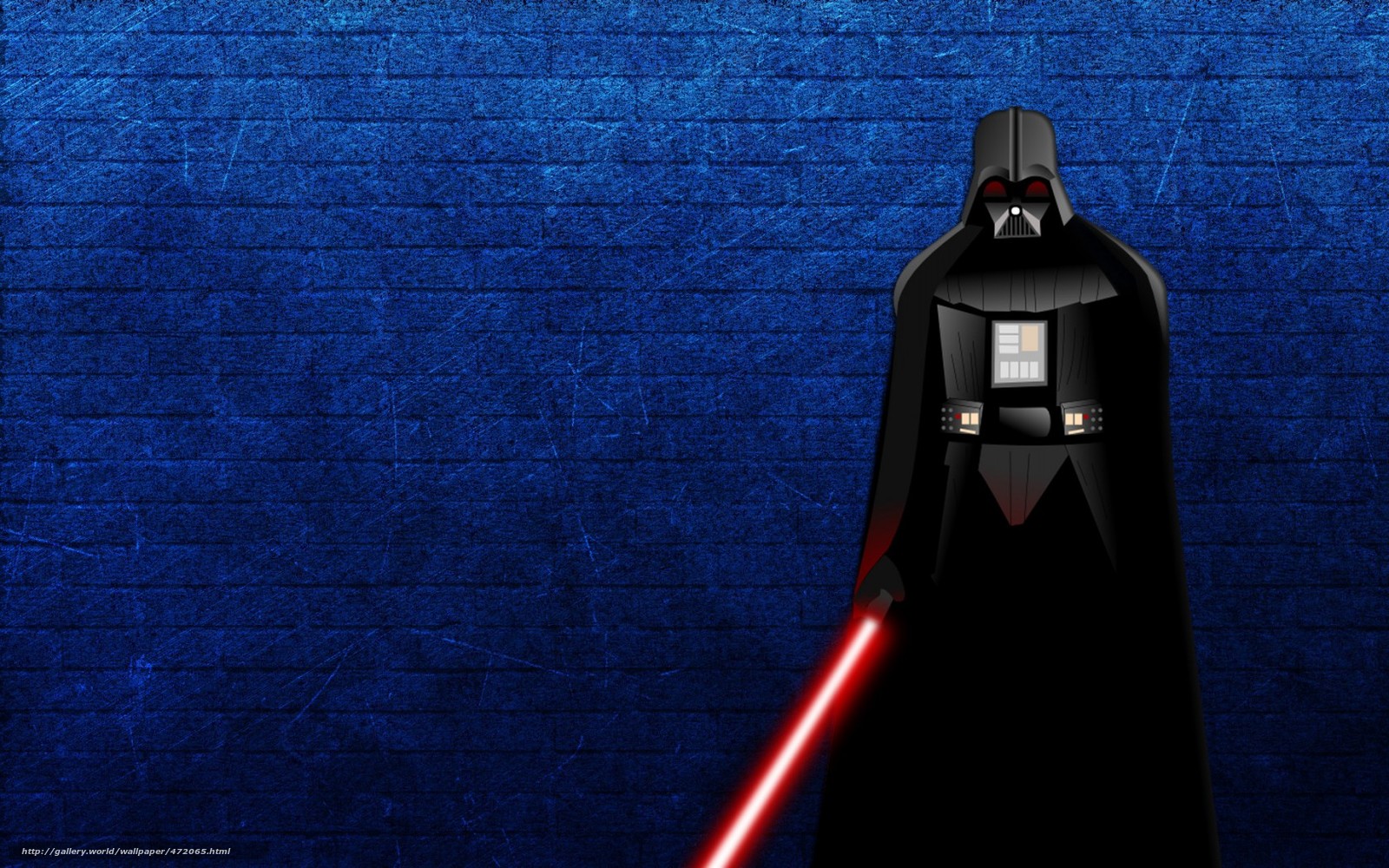 Wallpaper Star Wars Darth Vader Lightsaber A Dark Blue Background
