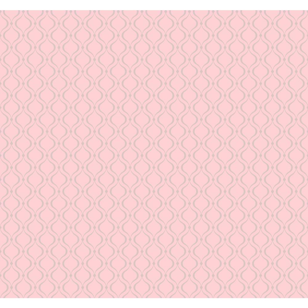 Soft Pink Glitter Trellis Wallpaper