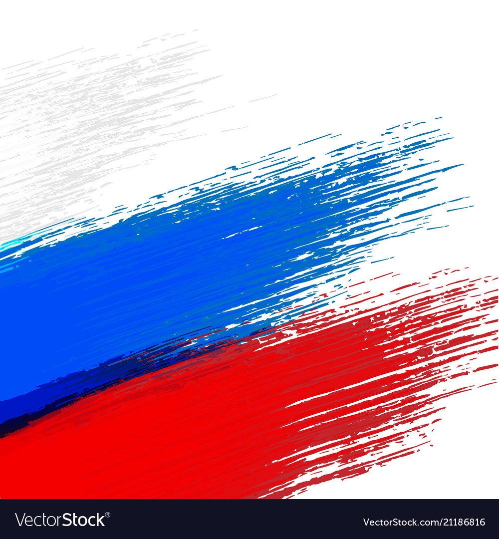 Grunge background in colors of russian flag Vector Image