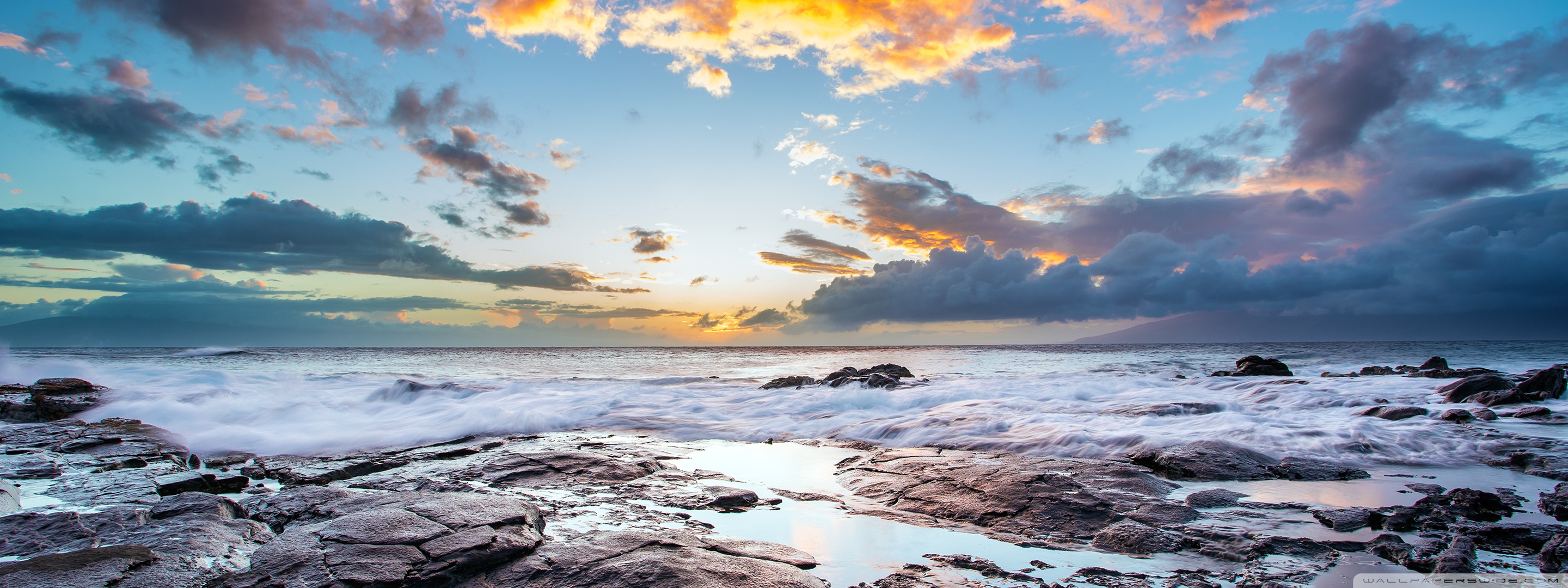 Sunset Maui Hawaiian Island Ultra HD Desktop Background Wallpaper