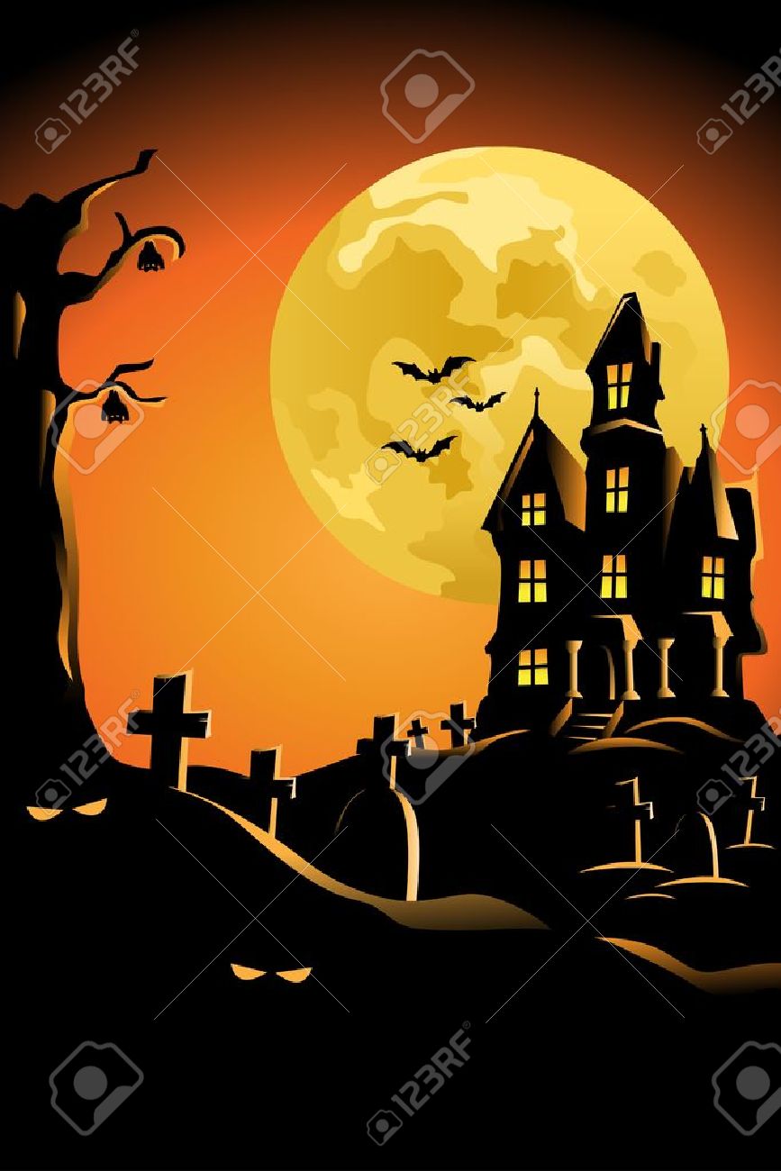 A Illustration Of Halloween Background Design For Poster