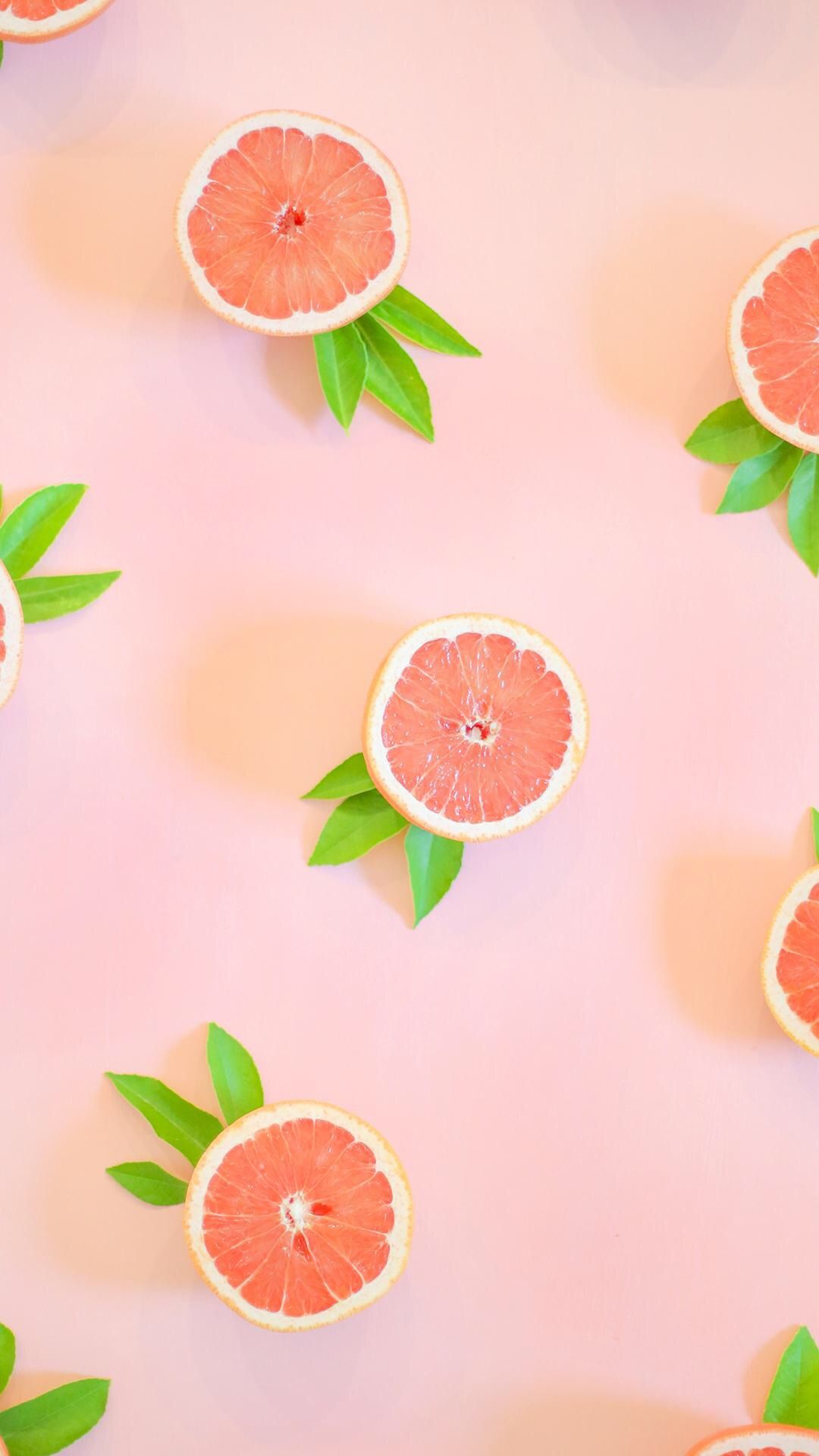 Grapefruit Pattern iPhone Wallpaper In