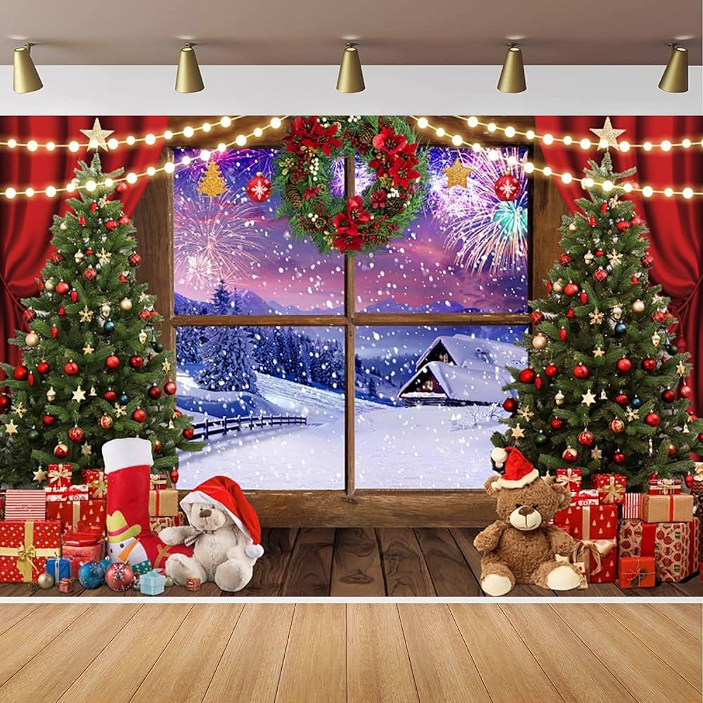 🔥 Free download Amazoncom 15x10ft Christmas Backdrop Winter Window ...