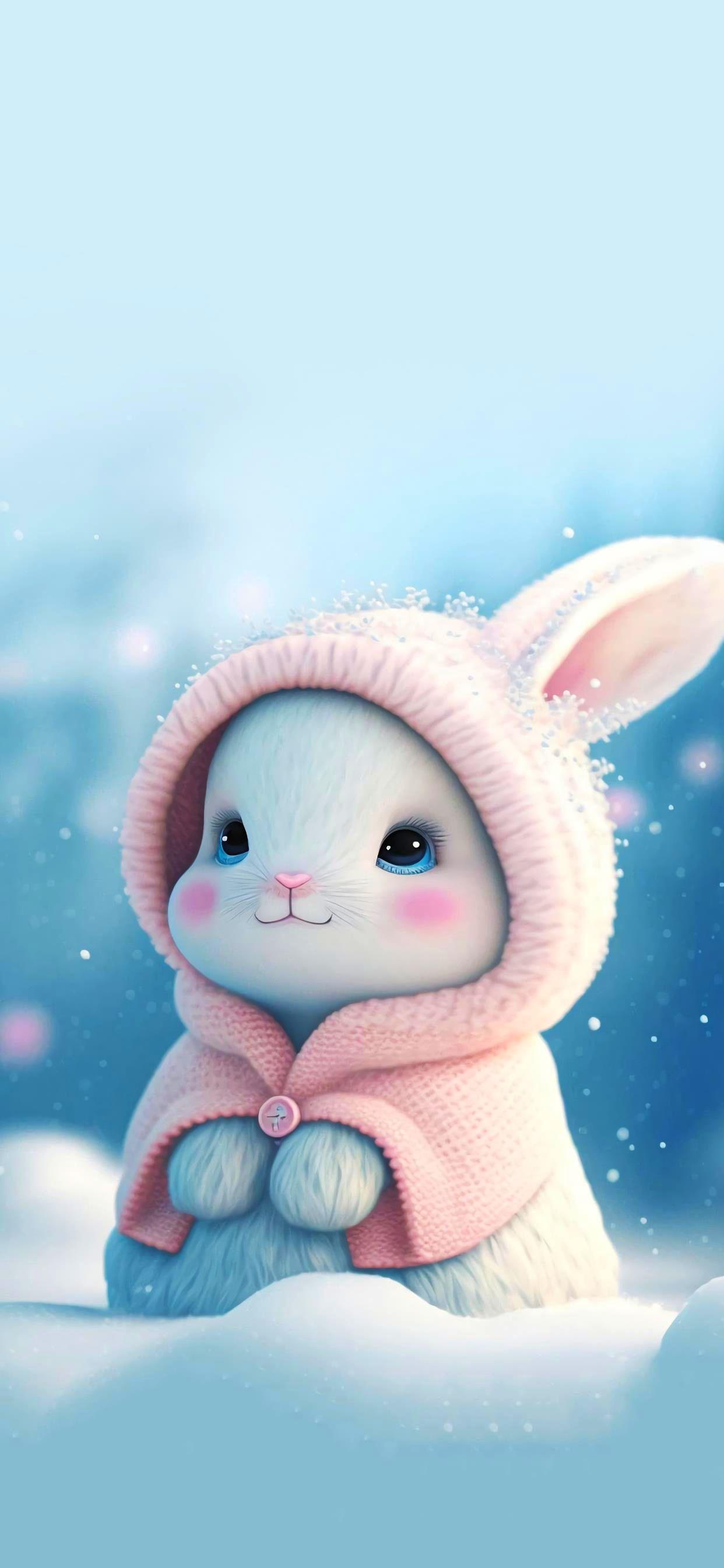 Cute Art Wallpaper Rabbit HD 4k Fluffy
