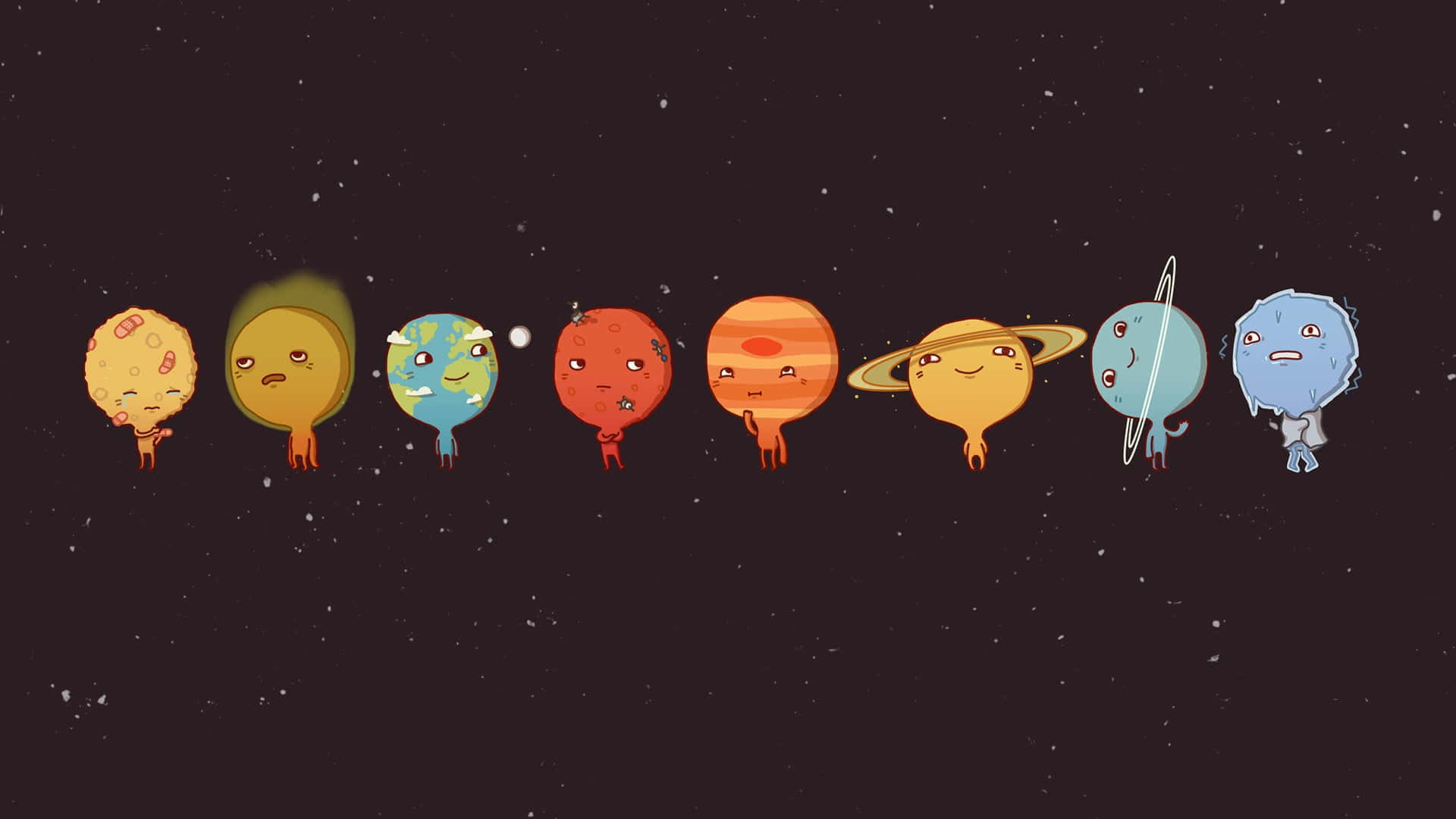 Cartoon Space Background Wallpaper