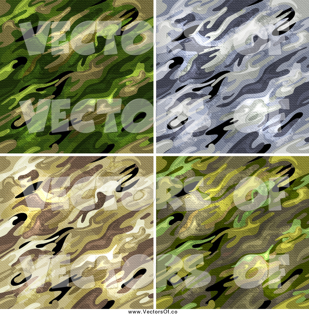 Vector Of Seamless Green Gray And Tan Military Camouflage Background