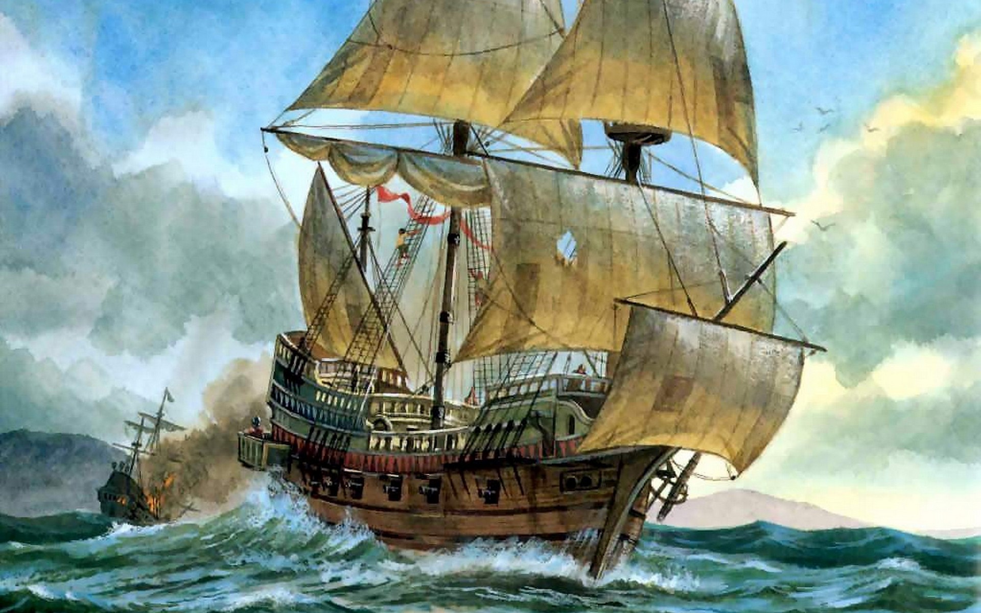 Old Ships Wallpaper