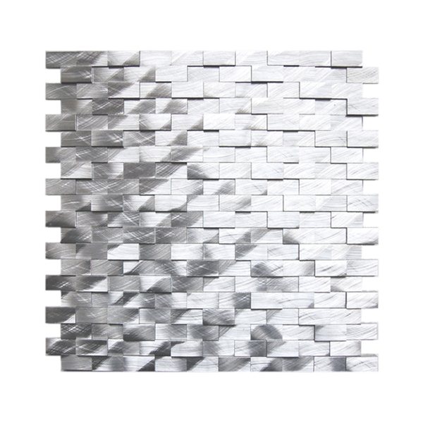 Tile Emt 3d Raised Brick Pattern Aluminum Mosaic