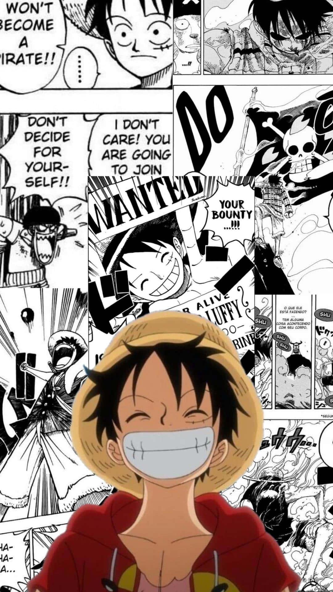 Smiling Luffy One Piece Aesthetic Manga Wallpaper