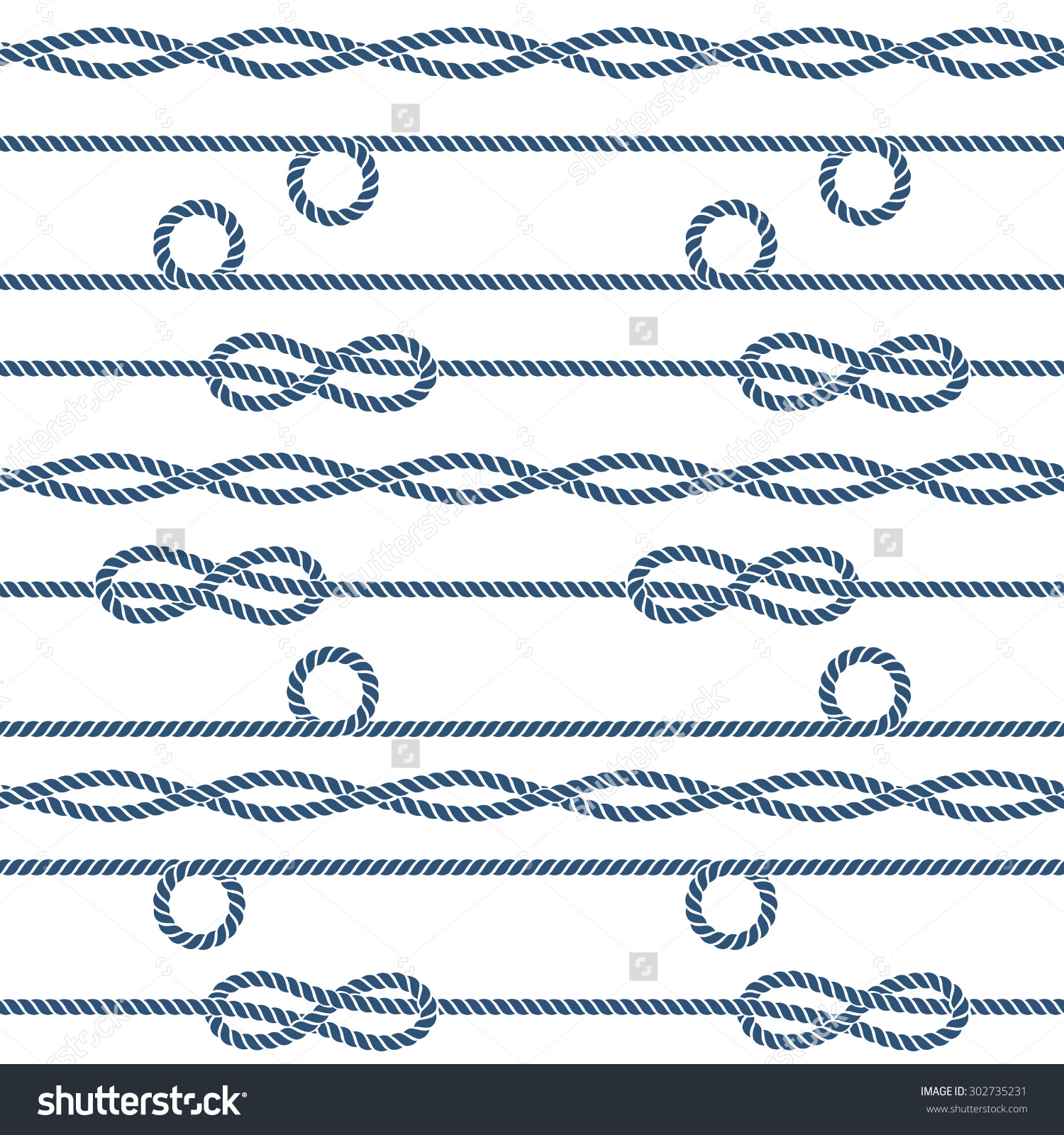 Shutterstock Marine Rope Knot Seamless Vector Pattern Nautical Design