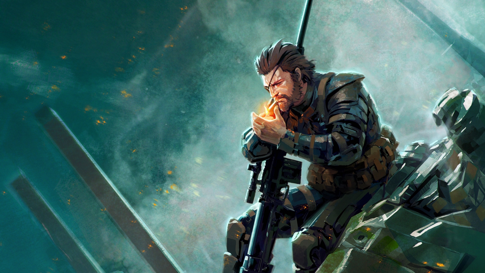 Full HD Wallpaper Metal Gear Solid Snake Smoke Sniper