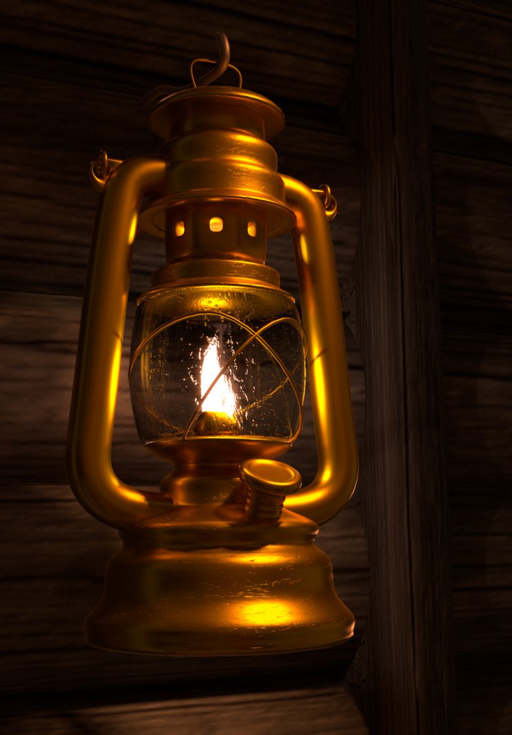 Golden Oil Lamp By Finnakira