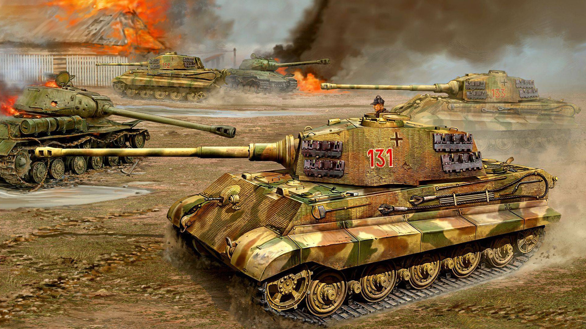 Tank Flames Of War Tiger Ii Kingtiger Wallpaper Photos Pictures