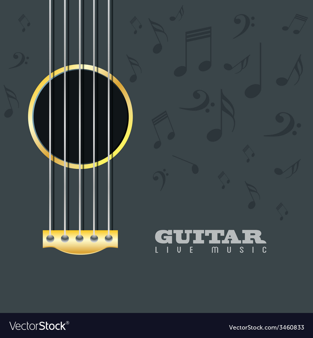 Guitar Live Music Poster Background Royalty Vector