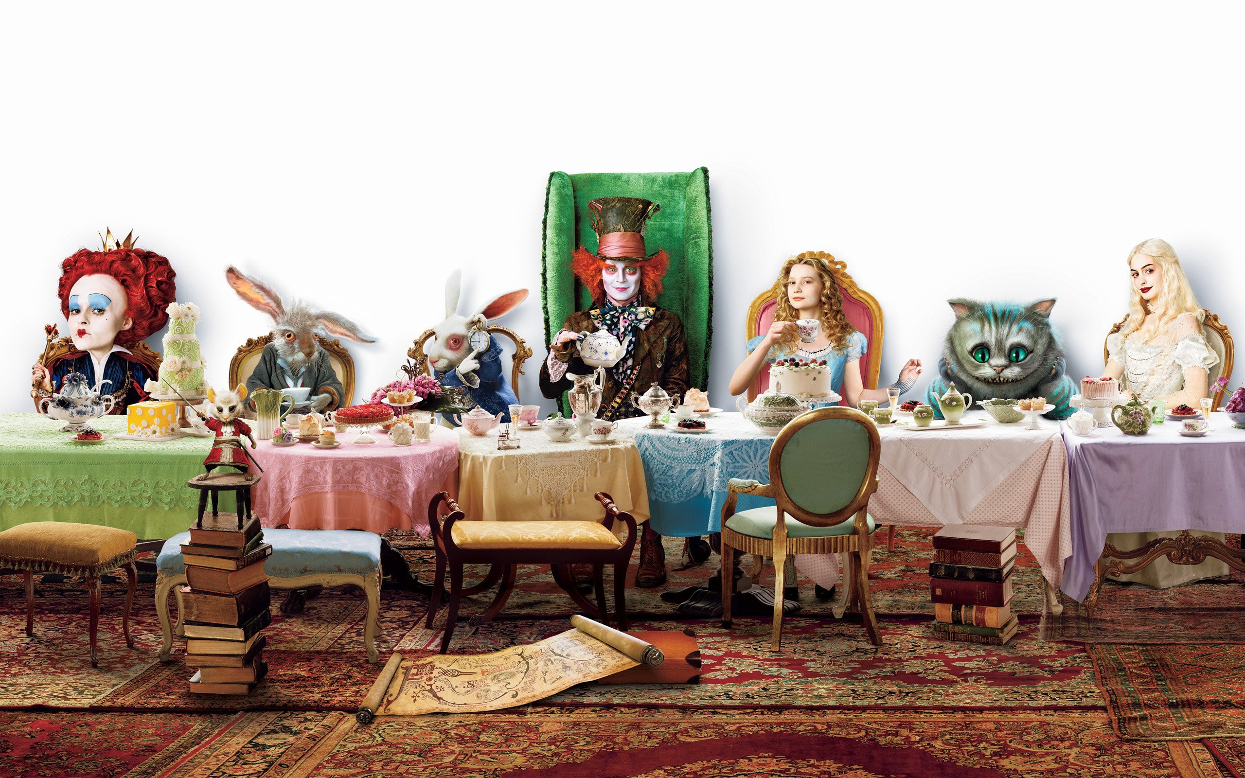 Alice In Wonderland At The Table Wallpaper And Image