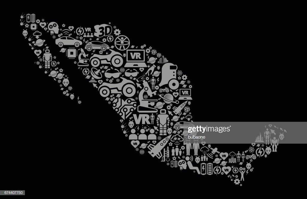 Mexica Future And Futuristic Technology Vector Icon Black