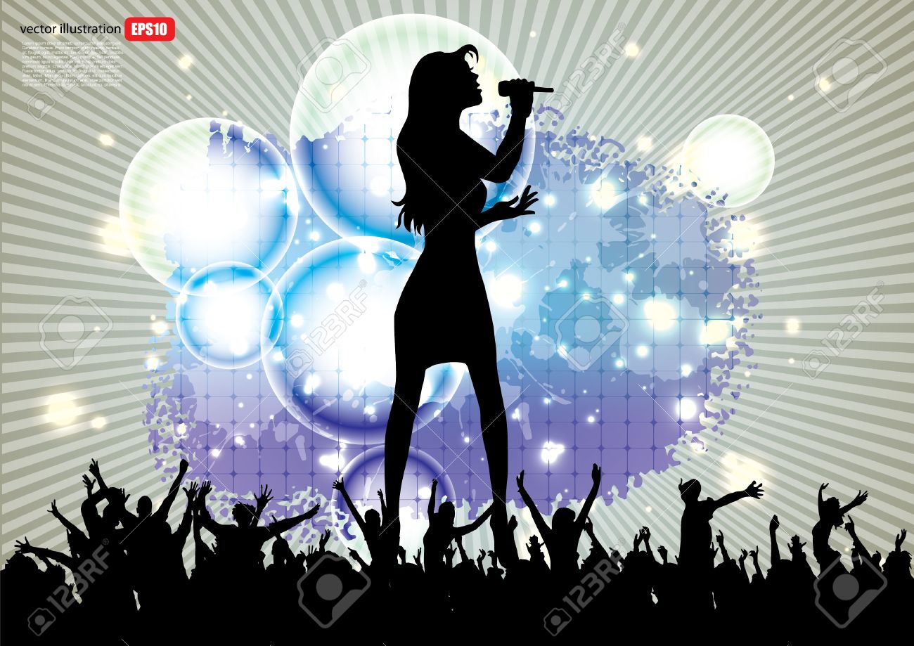 Pop Star Singer Background Royalty Cliparts Vectors And