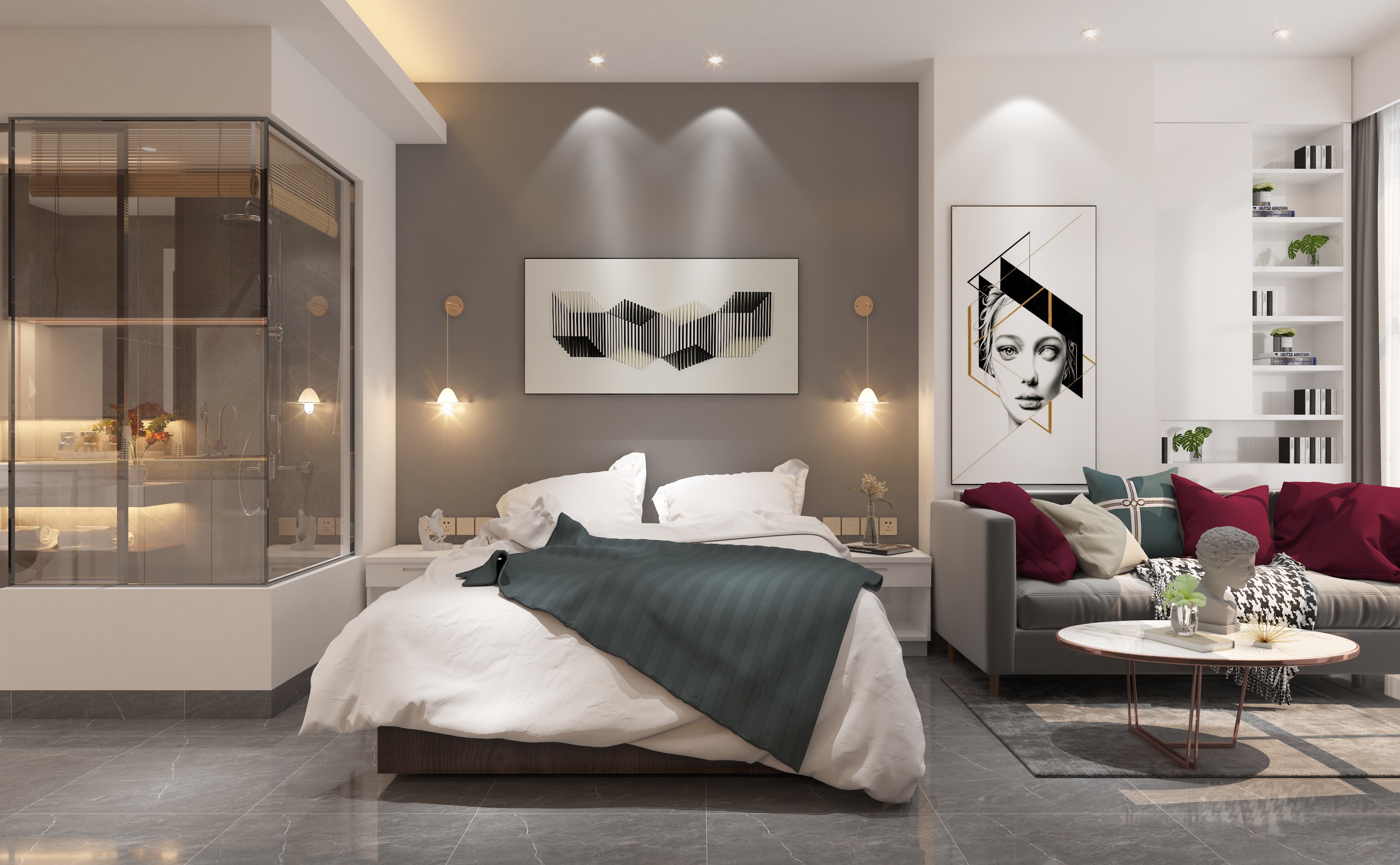 4k Ultra HD Modern Bedroom Wallpaper
