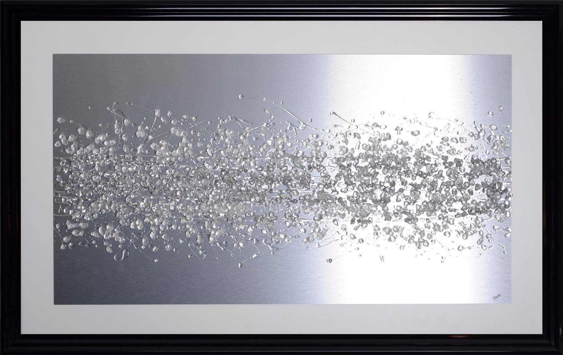 Art Picture X Cm Crushed Glass Contemporary Black Frame 1wall