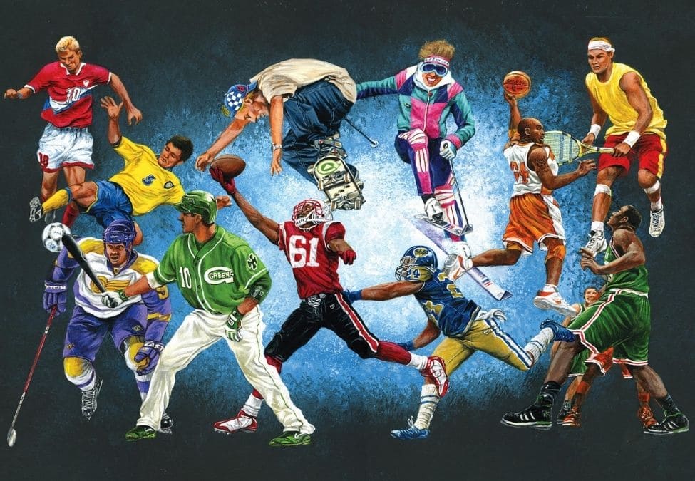 Sports Unlimited Wall Mural Wallpaper About Murals