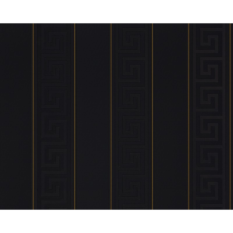 Versace Wallpaper For Home Greek Key Black