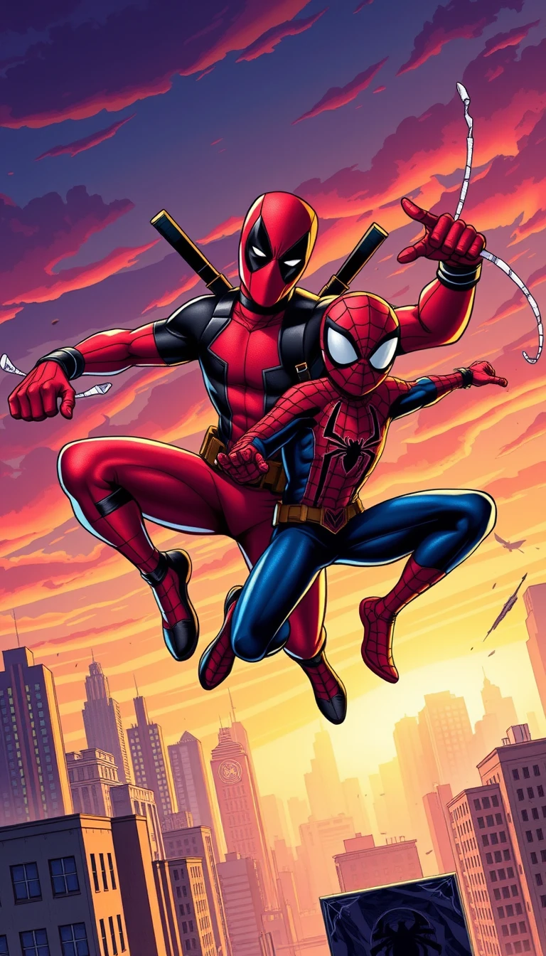 Deadpool And Spider Man Wallpaper