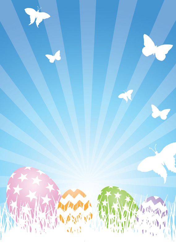 Easter Eggs Poster Background Templates