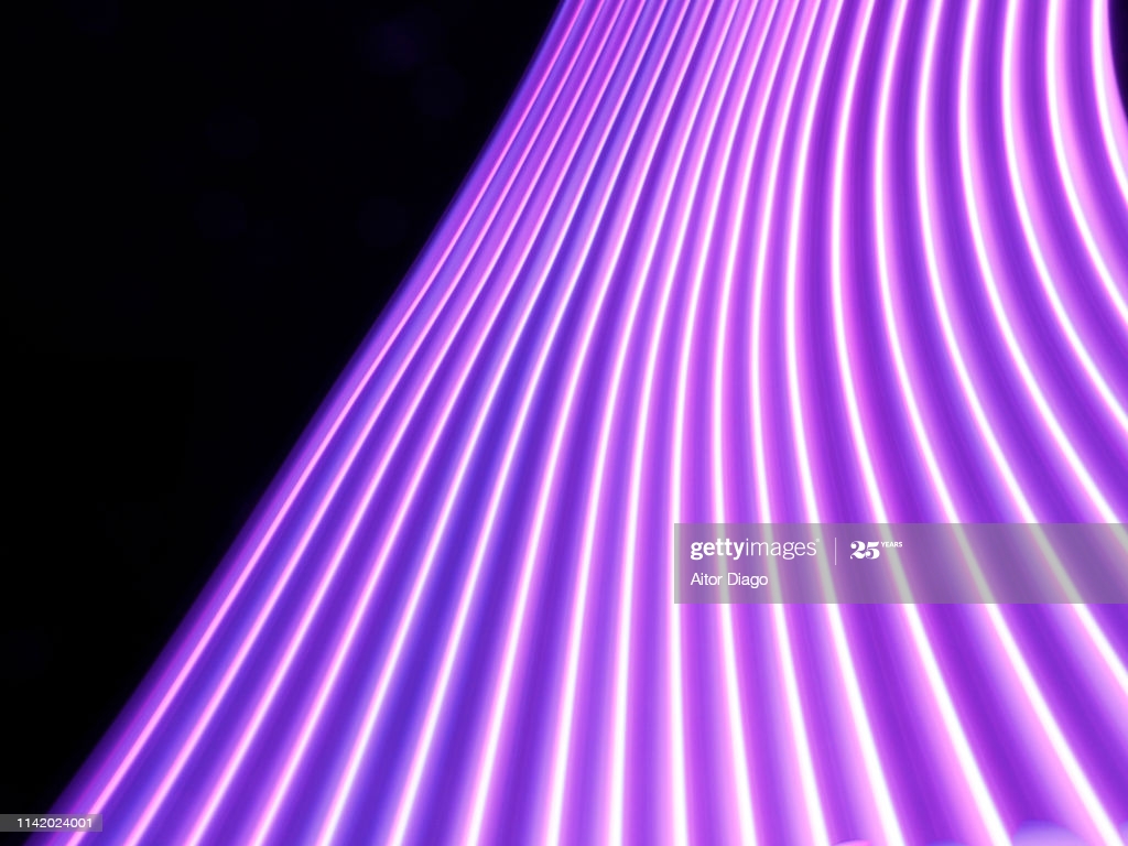 Futuristic Purple Ascending Path Black Background Virtual
