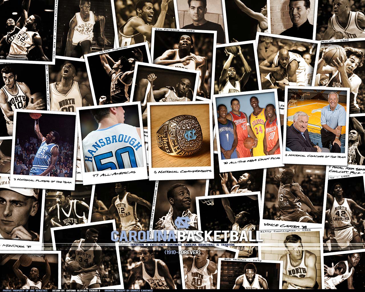 UNC Tar Heel Basketball background wallpaper for desktop 1280x1024