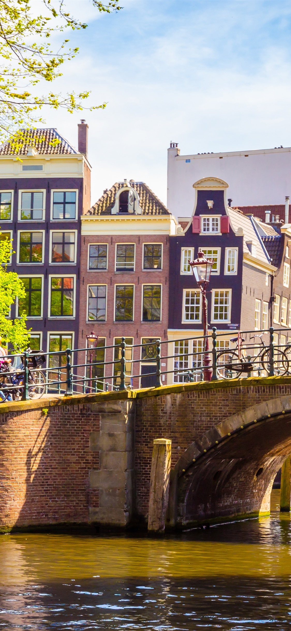Iphone Wallpaper Amsterdam Netherlands Bridge River 1125x2436