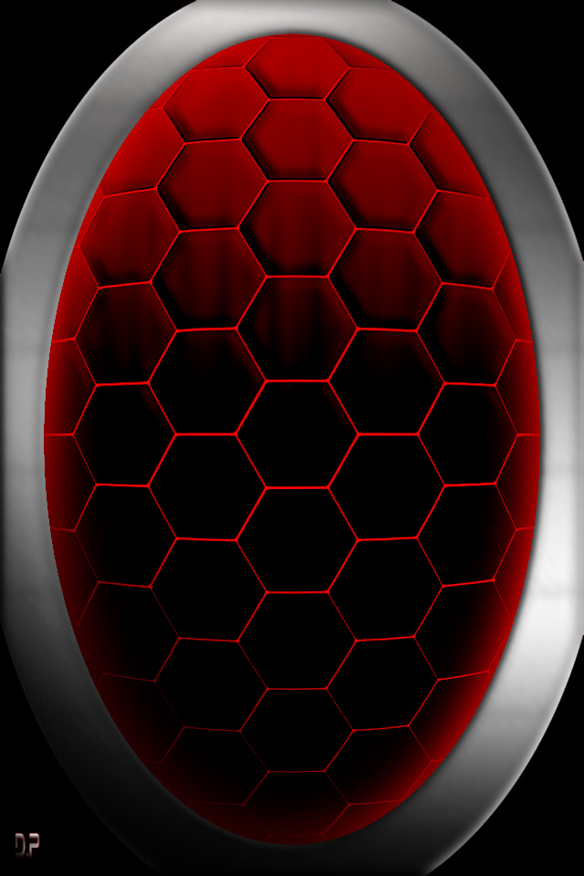 Red Hexagon Smartphone Wallpaper By Dragon Paint