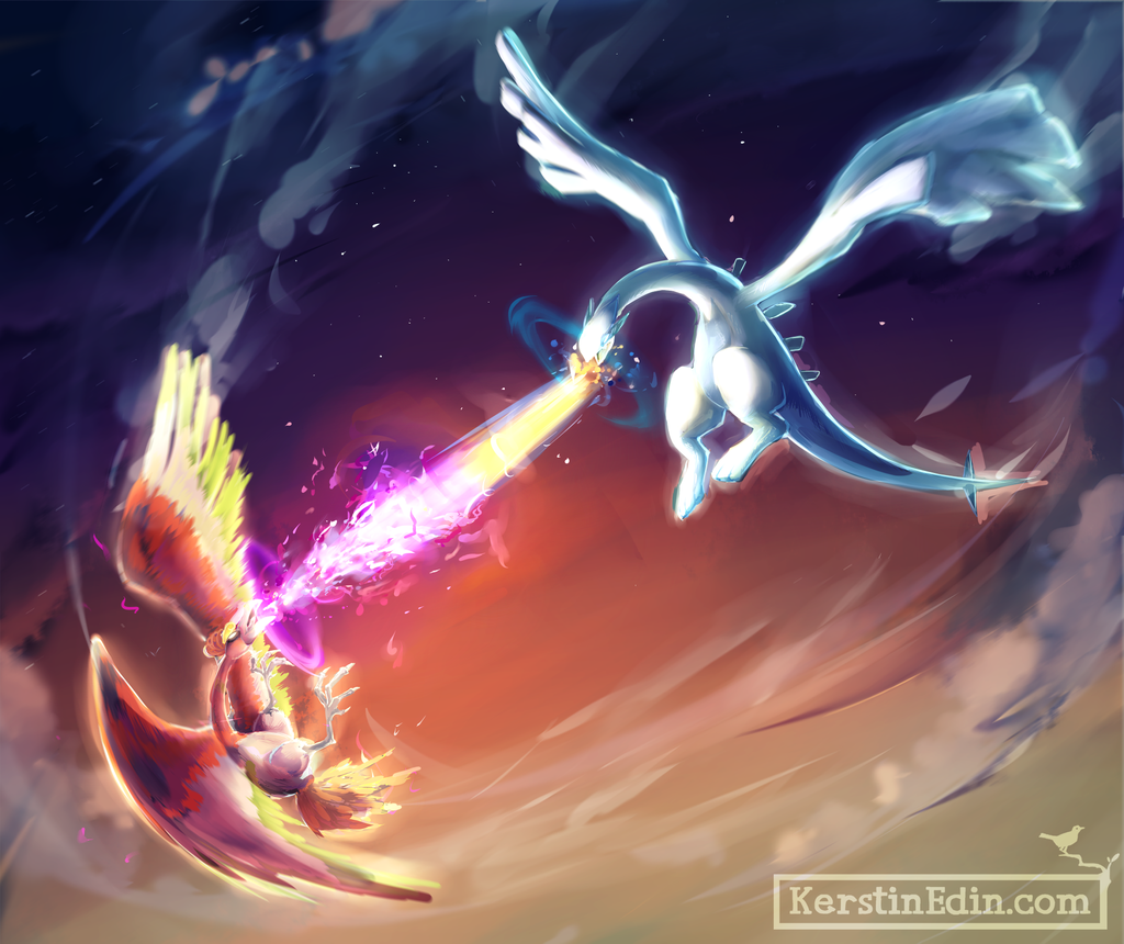 Go Back Image For Ho Oh And Lugia Wallpaper