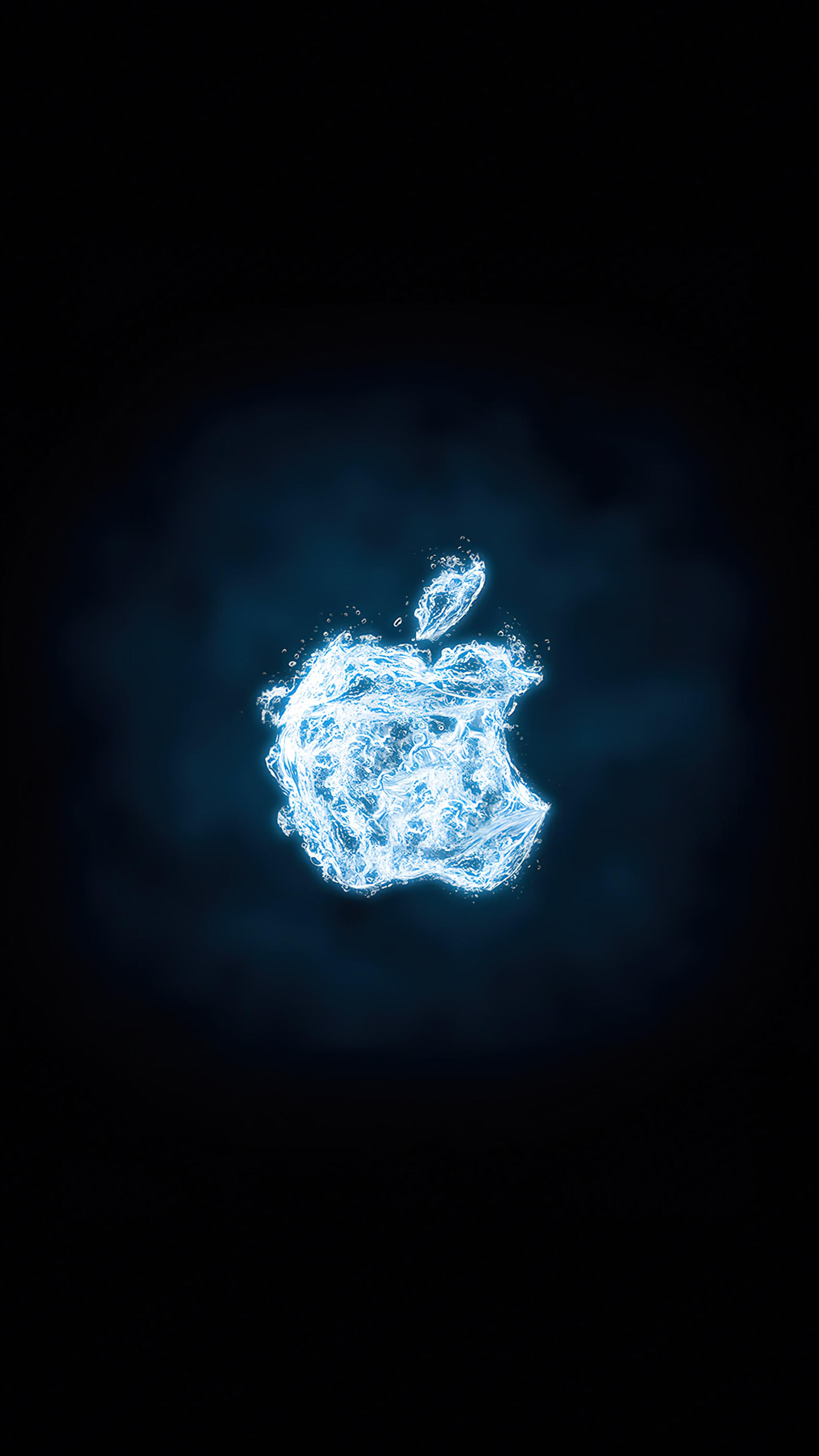 Apple Logo Black Background 4K Wallpaper iPhone HD Phone 5370f