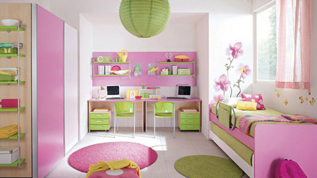 Free download Kids room flower wallpaper interior design