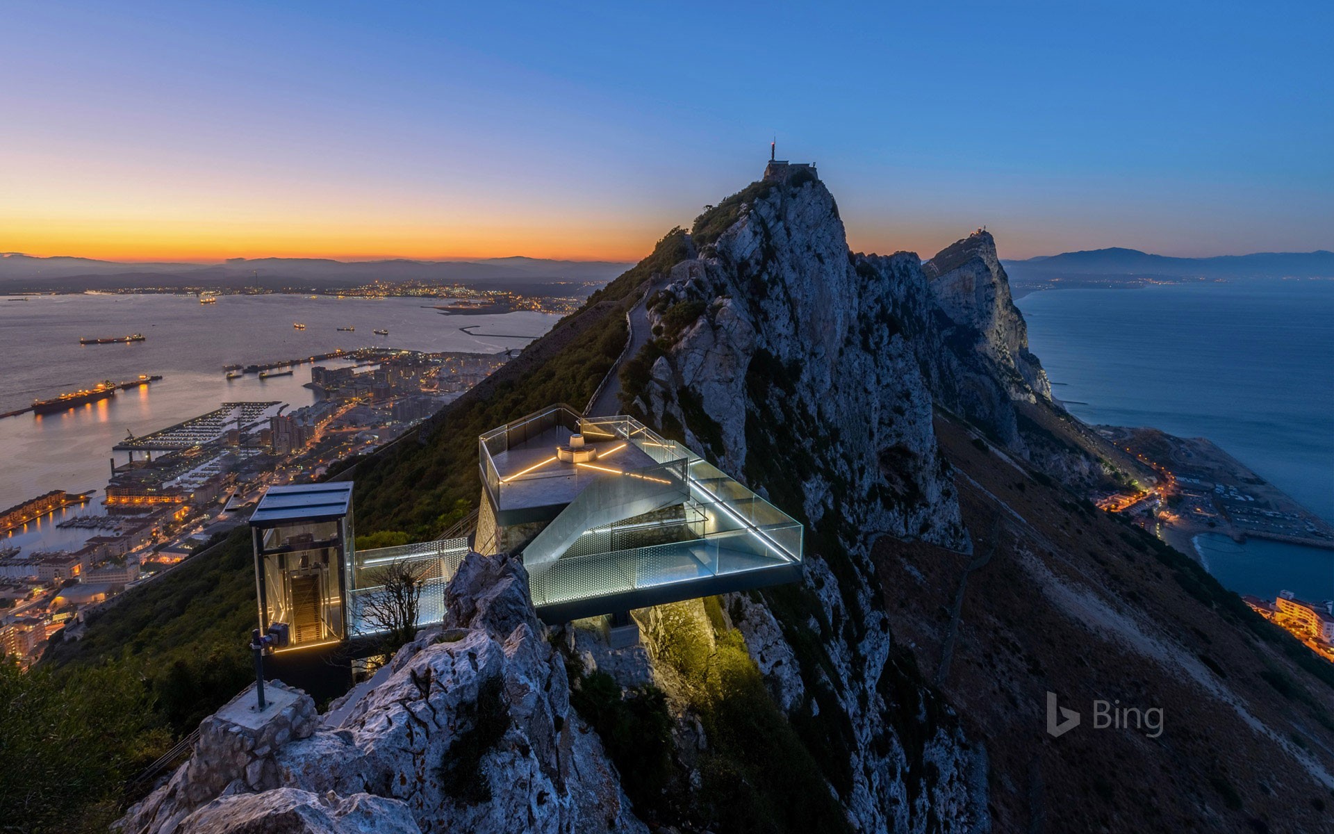 The Skywalk On Rock Of Gibraltar Bing Wallpaper Sonu Rai