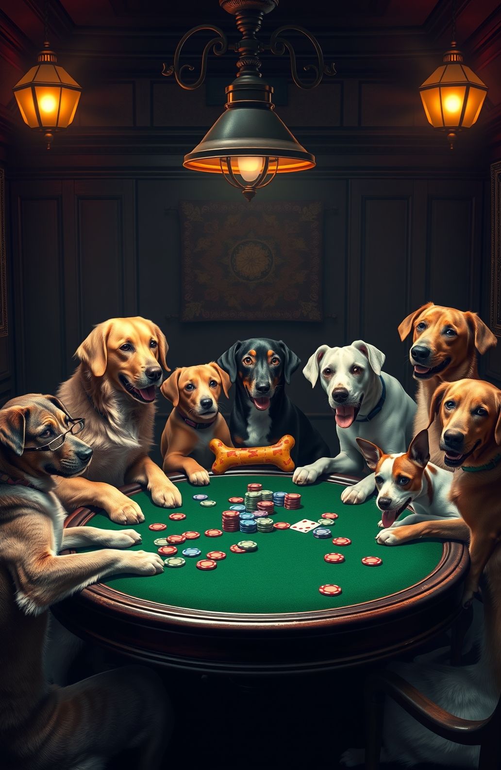 Dogs Playing Poker Wallpaper