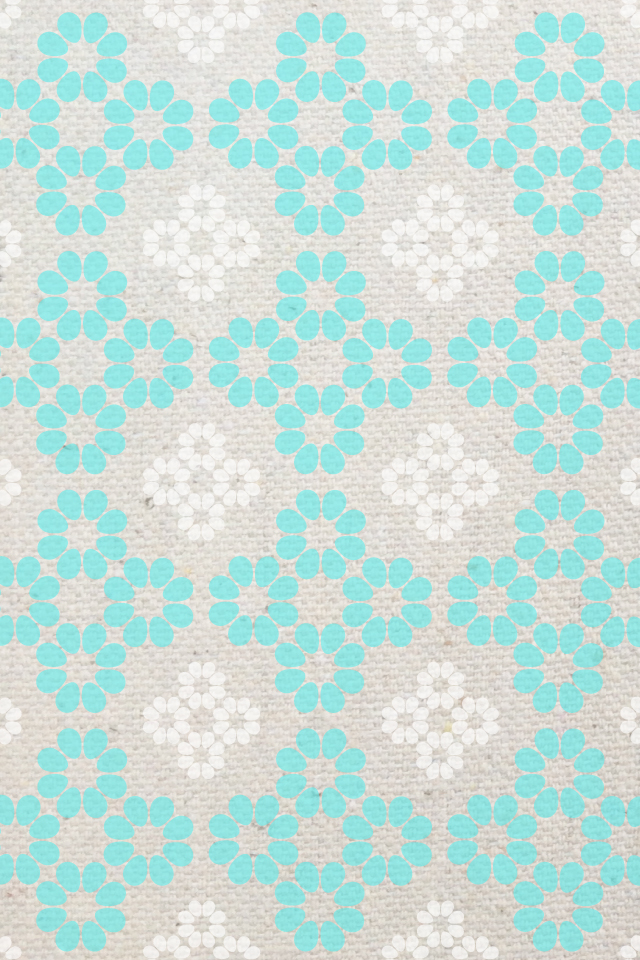 Background Wallpaper Pattern Linen Flower Aqua Gray Pink
